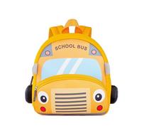 KING CHEER Toddler Backpack Nursery Rucksack for Boys & Girls Soft Neoprene Lightweight Mini Rucksack for Nursery Pre-School(School Bus)