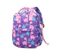 KING CHEER Toddler Backpack & Rucksack for Boys & Girls - Mini Lightweight Schoolbag Backpack with Chest Strap, Perfect for Preschool, Kindergarten, Nursery & Travel, 12” H(Purplre Dinosaur)