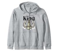 King Chess Piece Checkmate Strategy Board Game Chess Lover Zip Hoodie
