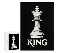 King Chess Piece Jigsaw Puzzles for Adults 300 PCS Wooden Puzzles Unique Puzzle Gifts