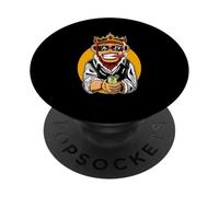 King Chimpanzee Ginpanze Funny Monkey Gin Cocktail Drinking PopSockets Adhesive PopGrip