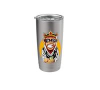 King Chimpanzee Ginpanze Funny Monkey Gin Cocktail Drinking Stainless Steel Insulated Tumbler