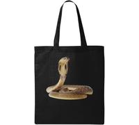 King Cobra African Snake Natural Ecological Cotton Tote Bag Black