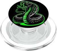King Cobra Electric Green Snake Serpent Graffiti PopSockets PopGrip for MagSafe