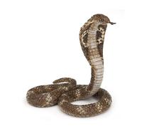 Papo - King Cobra Figurine - Wild Animal Snake Toy for Kids Age 3+ - Hand Painted Reptile Model with Hooded Display - Realistic Plastic Cobra Figure - Wildlife Collection - 5.5 x 5 x 6.6 cm - 50164