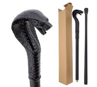 King Cobra Pimp Cane - Snake Staff black，Voodoo Snakes Pharaoh Wizard Witch Scepter Wand festival Cosplay Costume Accessory
