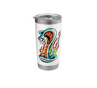 King Cobra Snake Fire Serpent Tattoo Stainless Steel Insulated Tumbler