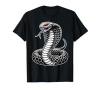 King Cobra Snake x Snake Serpent Cobra Blackwork Value Graphic T-Shirt, Men, Black, S