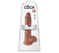 King Cock 10" Cock with Balls Tan 25.5 cm