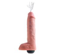 King Cock 11 Inch Squirting Cock With Balls Flesh