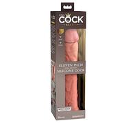 King Cock Elite 11" Silicone Dual Density Cock - Vanilla