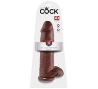 King Cock 12" Cock with Balls Brown 30 cm