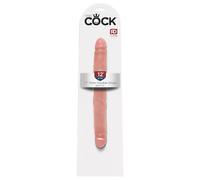 King Cock 12" Slim - Realistic Double Dildo (31cm) - Natural