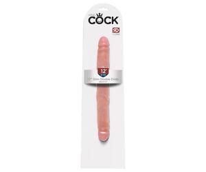 King Cock 12" Slim - Realistic Double Dildo (31cm) - Natural
