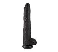 King Cock 14" Cock with Balls Black 35 cm