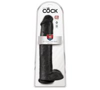 King Cock 15" Cock with Balls Black 38 cm