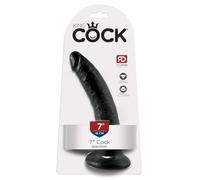 King Cock 7" Strap-On Dildo with Harness (Black)
