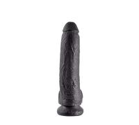 King Cock 22.9 cm Black Dildo with Balls