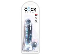 King Cock 7" Cock with Balls Clear 7 Inch