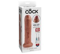 King Cock 7" - Lifelike Dildo (18cm) - Dark Natural