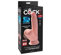 Dildo 3d king cock realistic dildo vaginal anal with testicles and suction cup