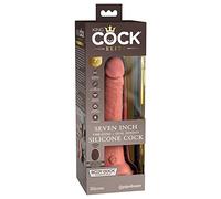 King Cock Elite 7" Vibrating Silicone Dual Density Cock Dildo Remote Anal Adult