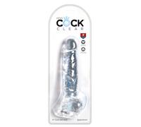 King Cock 8" Cock with Balls Clear 8 Inch