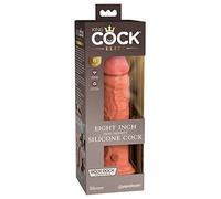 King Cock 8" Silicone Dual Density Cock Tan 8 Inch
