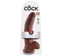 King Cock 9" Cock with Balls Brown 9 Inch