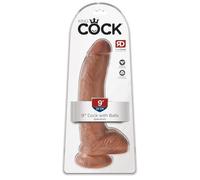 King Cock 9" Cock with Balls Tan 9 Inch