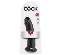 King Cock 9 - Suction Cup Dildo (Black)