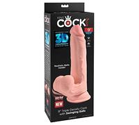 King Cock 9" Triple Density Cock with Swinging Balls Light 9 Inch