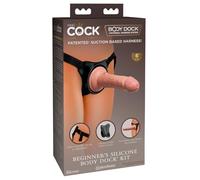 King Cock Beginner's Silicone Body Dock Kit Nude One Size