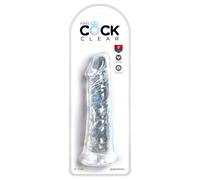 King Cock Clear 8" - Large 20cm Suction Cup Dildo