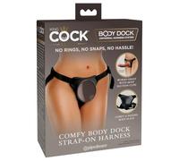 King Cock Comfy Body Dock Strap-On Harness Black 61-137 cm