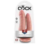 King Cock Double Delight - Realistic Dual Dildo (Natural)
