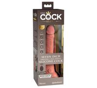 King Cock Elite 7 - Suction Cup, Wireless Vibrator 7'' - Natural