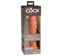 King Cock Elite 8 - Suction Cup Dildo (8") - Dark Natural