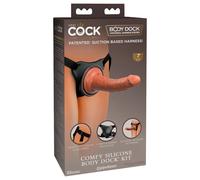 King Cock Elite Comfy - Strap-On Dildo with Harness (Dark Natural)