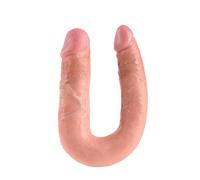 King Cock Flesh Medium Double Trouble Dildo, Flesh