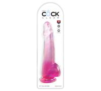 King Cock King Cock Clear 10" with Balls - Pink Clear/Pink 25.5 cm