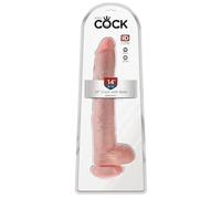 King Cock Number 1 Realistic Dildo, X-Large, 37 cm, Skin Colour