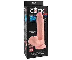 King Cock Plus Triple Density Natural Dildo Hautfarben Hell One Size