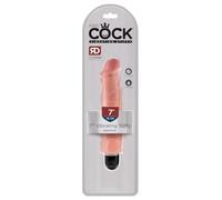 King Cock Stiffy 7 Natural Vibrator Hautfarben Hell One Size