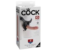 King Cock Strap-On-Harness with 8" Cock Light 8 Inch