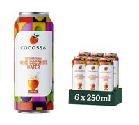 King Coconut Water | Natural | No Added Sugar | Preservative-Free | 6 x 250ml | From Sri Lanka | Naturally Hydrating | Packed with Natural Electrolytes