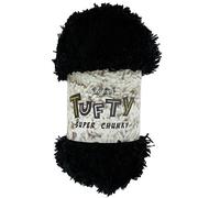 King Cole 1562790 Tufty Super Chunky Black Yarn - 80M, 200g