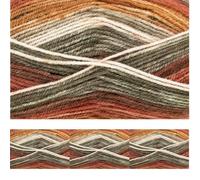 King Cole 1934492 Bramble DK Chestnut Yarn - 290M, 100g (Pack of 4)