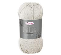 King Cole 2255060 Big Value Recycled Dishcloth Cotton Cream Yarn - 160M, 100g