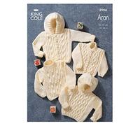 King Cole 2906 Knitting Pattern Sweaters & Jackets in Bounty Aran